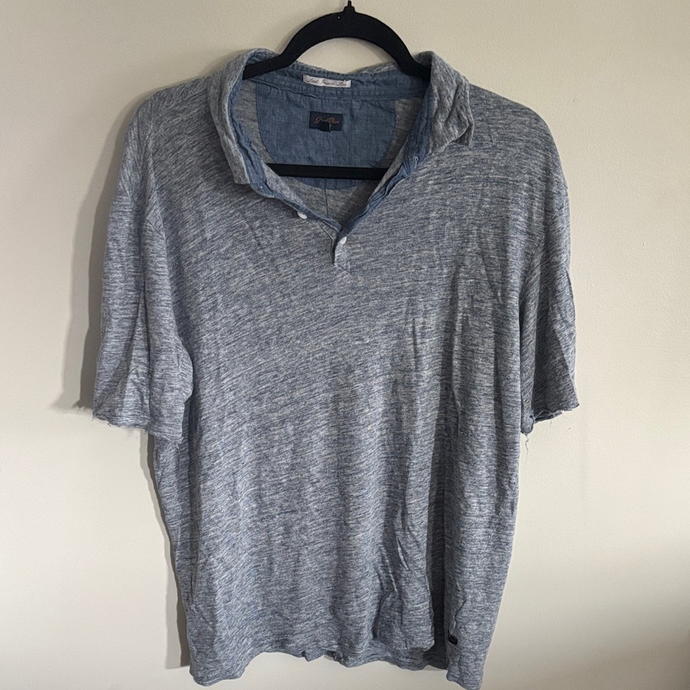 Good Man Brand Heathered Gray Polo Shirt
